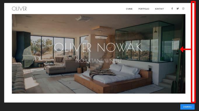 Podgląd strony na monitorach